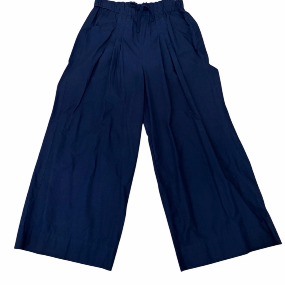 Anthropologie Maeve Blue Utility Wide-Leg Pants M - Picture 2 of 9